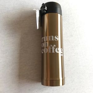 NWT PINK Runs on Coffee Thermos